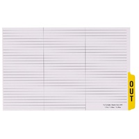 Lateral file outguides white with yellow tab Avery 41546 - pack 25 