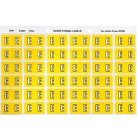 Labels Side Tab Letter E box 180 Avery 43305 25x38mm Colour Coding