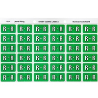 Labels Side Tab Letter R box 180 Avery 43318 25x38mm Colour Coding