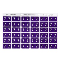 Labels Side Tab NUMBER #7 box 180 Avery 43347 25x38mm Colour Coding