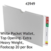Shelf Lateral Filing Pocket File 43949 white Foolscap Extra Heavy Weight 35mm expansion box 20