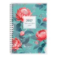 Diary 2027 Upward 4404-WAR-27 A5 GOLDEN WATTLE Busy Woman's Week 1 hour 8am-6pm Wiro-bound page size 210x148mm Calendar Year