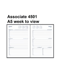 Diary 2027 Associate 4501.V99-27 A5 week PVC 9am - 5pm, 1 hourly WTO Debden 