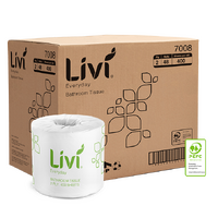 Toilet Tissue 2 ply 400 sheet rolls box of 48 rolls Livi Everyday #46008 7008 minimum of 2 cartons