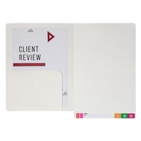 Lateral Notes File 46713 Left Hand Pocket White 355x235mm box 20 