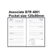 Diary 2024 Debden Associate  4801.V99 Pocket Week To An Opening Black 125x80 Week to View #818960