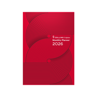 Diary Planner 2026 A4 month to view 51C15 RED Colplan Australia 51.C15-26 GEO RED