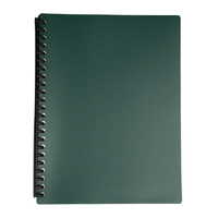 Display Book  A4 20 Pocket REFILLABLE Green box of 10