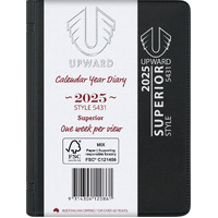 Diary 2024 Upward 5431 A7 Superior Week Opening Wire-O Bound PVC Horizontal 