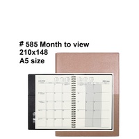 Diary 2027 VANESSA planner A5 ROSE GOLD 585.V49-27 Month to View