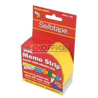 Gripping Stuff Sellotape Memo Strip 38mm x 2M Yellow - roll 