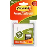 Command Adhesive Picture Hanging Strips 17203 combo 3M ID XA006711536 4x small and 8 medium