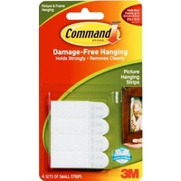 Command Adhesive Picture Hanging Strips 17202 Small 3M ID XA006700554 White 4 pack 1.8kg