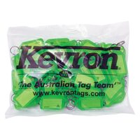 Key Tags Clicktags ID5 50s Kevron Green Fluoro Bag 50 ID38FGRN50