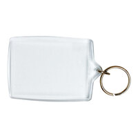 Key Tag ID60 bag 50 77x53mm Oblong Clear Acrylic Photo tags Kevron #60152887