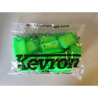 Giant KeyTags ID30 Size 74x38mm Fluoro Green Bag of 25