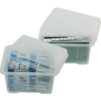 Storage Mobile File Box Italplast 32 Litre CLEAR I307 - each 