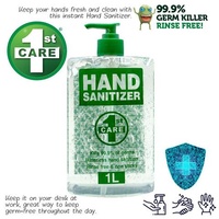  Hand Sanitiser 1000ml Pump Action 1st Care 180264