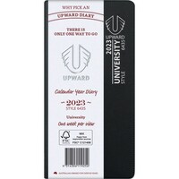 Diary 2024 Upward 6435 University Week to opening Wire-O Bound Fits in pocket and folds flat 95x160x18mm 