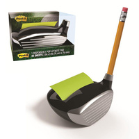 Post it Note POP UP 76x76 Dispenser Golf-330 does not include pencil Golf Club Head Design 330 Black  Silver