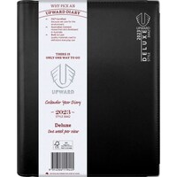 Diary 2024 Upward 8442 B5 Deluxe Week To Opening Wire-O PVC with Tabs Horizontal 250x179mm #10252692