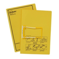 Tubeclip Files Avery Yellow box 20 84442 Foolscap with Black printing