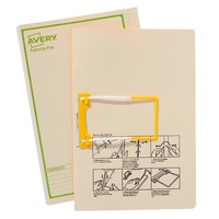 Tubeclip Files Avery Buff 84535 box 20 Foolscap with Green printing
