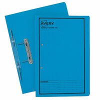 Spring Transfer File Avery Blue 86824 box 25 Foolscap with black printing