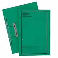 Spring Transfer File Avery Green 86834 box 25 Foolscap with black printing