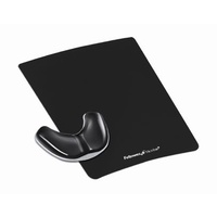 Mouse Pad Gliding Palm Support Gel Clear Black Fellowes 9180701