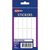 Label Flatpack Avery 932018 White Rectangle 14x38mm Blister 10 Packs