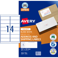 Labels 14up InkJet 99x38 Avery 936028 White Permanent 350 labels 25 Sheets J8163 Quick Peel with Sure Feed 936078