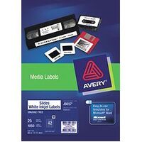 Labels for Slides InkJet J8657 (35mm) 42 sheet 46x11.11mm Avery 936033 - pack 25 