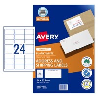 Labels 24up InkJet J8159 Avery 936104 box 25 White Permanent 600 labels