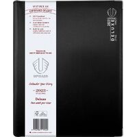Diary 2024 Upward 9442 Deluxe Horizontal A4 luxuriously appointed PU Week View with Monthly Tabs 7am- 8pm 1 hr times