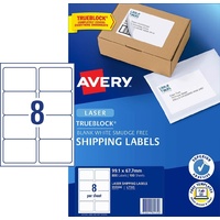 Labels  8up Laser L7165 White Avery 959006 box 100  