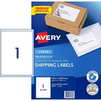 Labels  1up Laser L7167 Avery 959009 box 100 White Shipping Labels with Trueblock