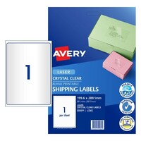 Labels  1up Laser L7567 Avery 959065 CLEAR box 25 