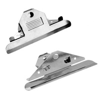 Clipboard Clips 143mm pack 10 *Old Style* Board clips, make your own clipboards approx 4.5mm holes 74mm apart