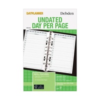 Dayplanner DK1015 Refills Daily Non Dated Diary Desk Edition 7 Ring, Page size 216 x 140mm