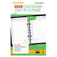 DayPlanner  DK1100 2026 DAILY DATED Refill Desk Edition Organiser 216x140mm page size #DK1100-26