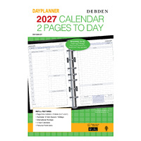DayPlanner  DK1200 2027 refill 2 pages PER DAY ONE YEAR Desk Edition #DK1200-27