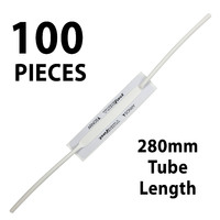 TubeFast box 100 White  Adhesive Base+Tube Arnos F250WL 280mm tube, Base only, no clip