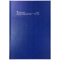 Diary 25/26 Kingsgrove A4 1 Day to a Page FINANCIAL YEAR FY141.P59-2526 BLUE 8am - 6pm 1/2 hourly 2025 2026