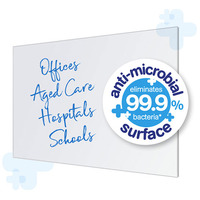 Whiteboard LX6 Anti Microbial 1800x1200 Magnetic Slim Edge Visionchart.  Extra freight for country applies