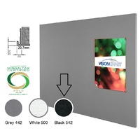 Pinboards LX7 EDGE Echopanel 1800x 900mm Fabric Surface Black Extra freight for country applies. Made to order, 10-15 days