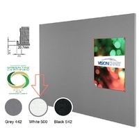 Pinboards LX7 EDGE Echopanel 1800x 900mm Fabric Surface White Extra freight for country applies. Made to order, 10-15 days