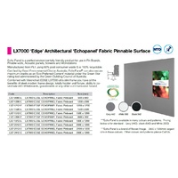 Pinboards LX7 EDGE Echopanel 2000x1200mm Fabric Surface Extra freight for country applies. Made to order, 10-15 days