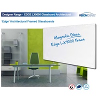 Whiteboard LX9 Glass Slim Edge 2400x1200 Designer Range Architectural LX9-2412
