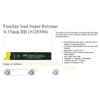  Leads Faber 0.3 0.5 0.7 0.9 HB, 2H, H, 2B, B CHOOSE WHICH GRADE